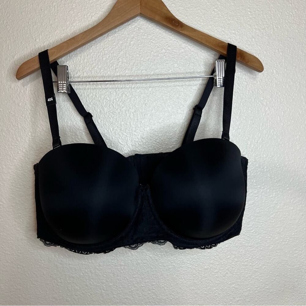 Torrid Curve Black Lightly Lined Multi-Way Strapless Bra NEW 40G